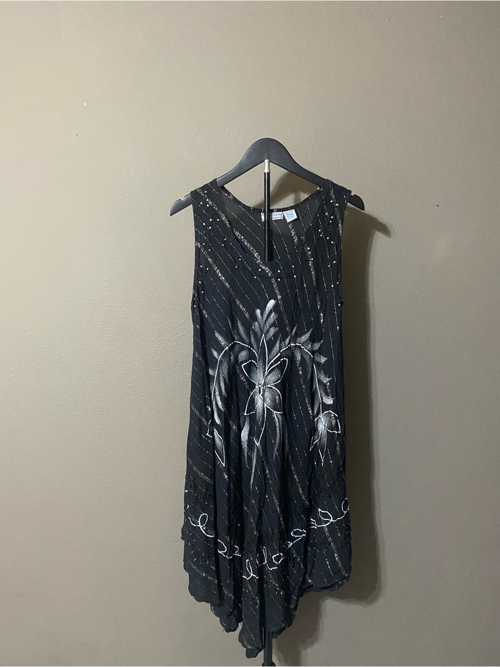Vintage Just Cruising Floral Tunic Dress Women’s Free Size Boho Hippie Festival